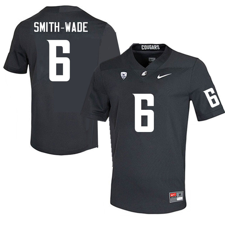 Washington State Cougars #6 Chau Smith-Wade College Football Jerseys Sale-Charcoal